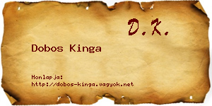 Dobos Kinga névjegykártya