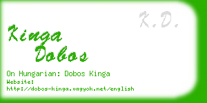 kinga dobos business card